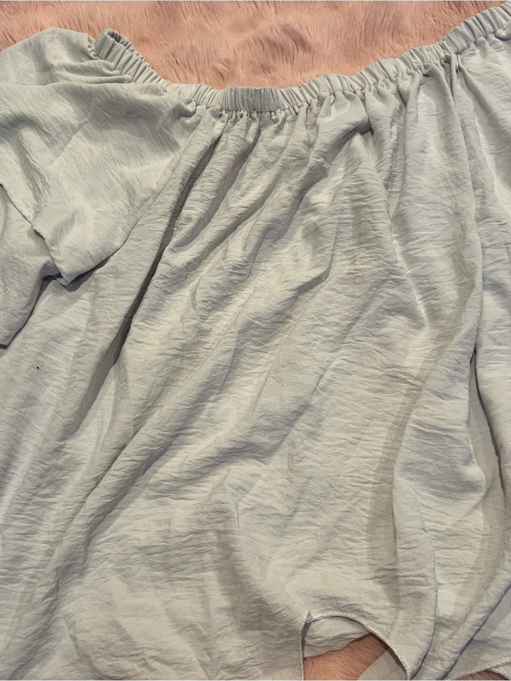 Light Gray Off-Shoulder Women's Skirt